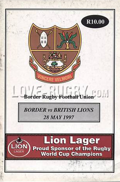 1997 Border Bulldogs v British Lions  Rugby Programme